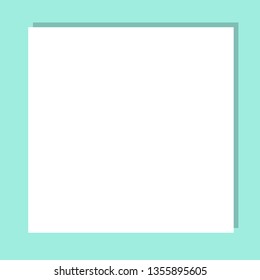 Empty frame on color pastel background. Minimal concept, Flat style. Copy space for text, design your idea, quotes and sayings