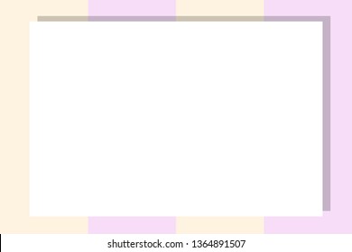Empty frame on color pastel background. Minimal concept, Flat style. Copy space for text, design your idea, quotes and sayings