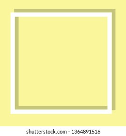 Empty frame on color pastel background. Minimal concept, Flat style. Copy space for text, design your idea, quotes and sayings