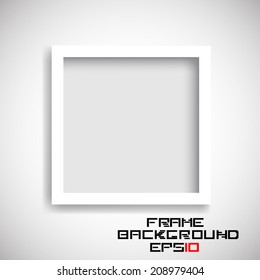 Empty frame on the wall 