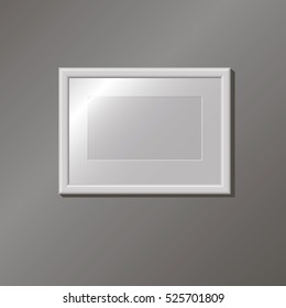 Empty, frame on the wall, editable, template, vector illustration