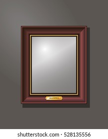 Empty, frame on the wall, editable, template, vector illustration