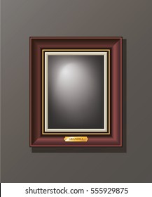 Empty, frame on the wall, editable, template, vector illustration