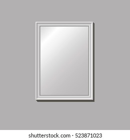 Empty frame on the wall, pattern, illustration