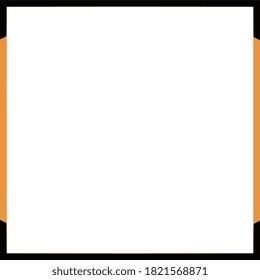 empty frame with orange and black color
