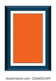 Marco vacío, fotograma vertical realista, A4. Plantilla de simulación de marco de imagen blanco vacía aislada. Ilustración del vector