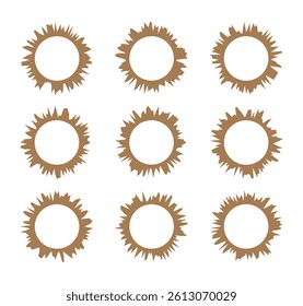 Empty frame stamp. Set stamp grunge isolated on white background.