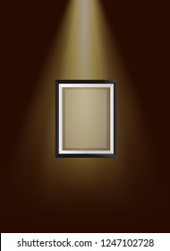 Empty frame under limelight illustration