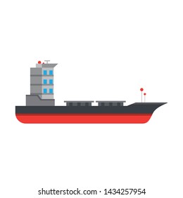 Empty freighter ship boat isolated symbol vector illustration graphic design