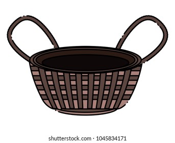 Empty Fruit Basket Icon Stock Vector (Royalty Free) 1045839499 ...