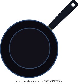 Empty frying pan icon in top view isolated on white background Vector Illustration Design template. Cooking concept. Cooking pan. illustration for web and mobile design.
