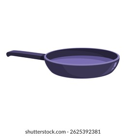 Empty frying pan with non stick coating isolated on white background is waiting for cooking delicious food