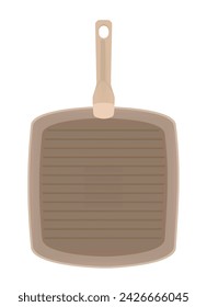 Empty frying pan, vector illustration