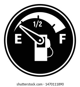 Empty fuel car indicator icon. Simple illustration of empty fuel car indicator vector icon for web design isolated on white background