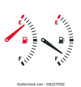 Empty Full Fuel Icon Vector Dashboard Stock Vector (Royalty Free ...