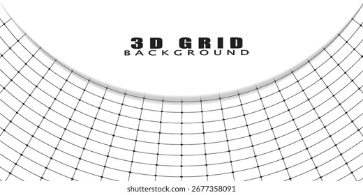 Vazio futurista caixa digital quarto fundo branco com superfície de cor de linha de espaço de grade preta. EPS 10