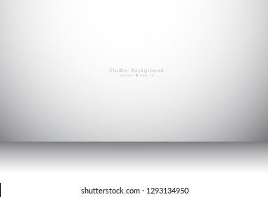 Empty gallery wall with lights for images and advertisement. Studio showcase room background, empty space, can use for display your products. illustration Vector EPS 10