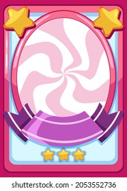 Empty game card template illustration