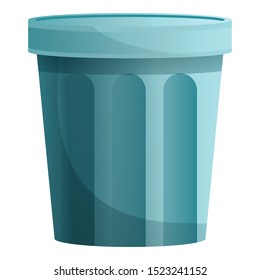 Empty garbage bin icon. Cartoon of empty garbage bin vector icon for web design isolated on white background
