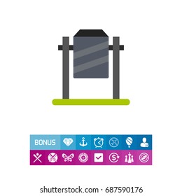 Empty garbage can vector icon