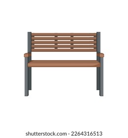 empty garden outdoor bench cartoon. empty garden outdoor bench sign. isolated symbol vector illustration