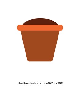 Empty gardening pot
