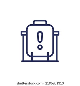 empty gas storage, tank line icon