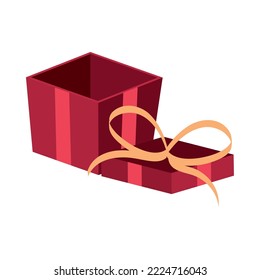 empty gift box icon isolated