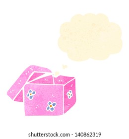 leerer Geschenkbox-Retro-Cartoon