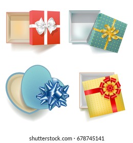 Empty gift boxes