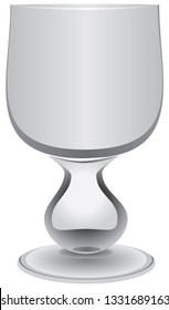 Empty glass of absinthe, thick glass, the classical form.
