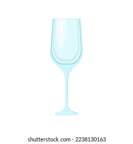 Empty glass for alcoholic drinks. Vector object on a white background, Isolate.