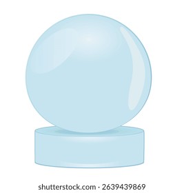 Empty glass ball. vector illustration	