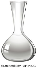 Empty Glass Beaker On White Illustration