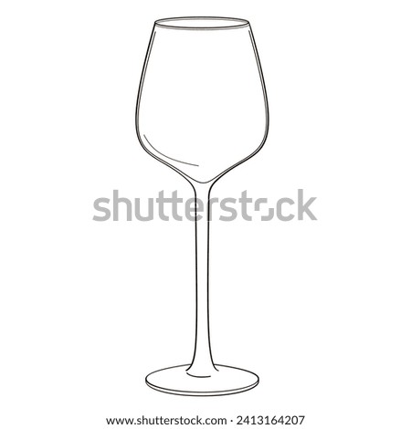 empty glass for Bordeaux wine