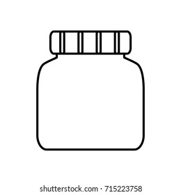 Empty glass bottle