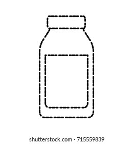 Empty glass bottle