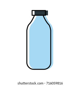 Empty glass bottle