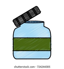 Empty glass bottle