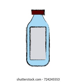 Empty glass bottle