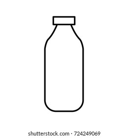 Empty glass bottle