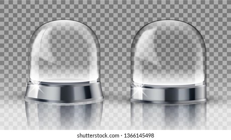 Empty Glass Bulb. Transparent Case For Your Object. EPS10 Vector