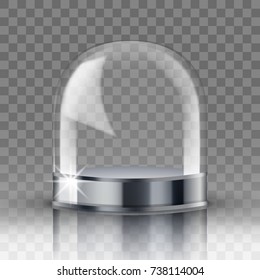 Empty Glass Bulb. Transparent Case For Your Object. EPS10 Vector