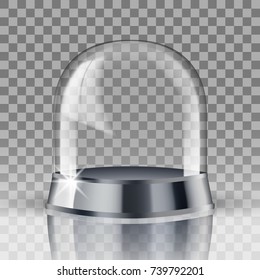 Empty Glass Bulb. Transparent Case For Your Object. EPS10 Vector