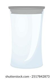 Empty glass container. vector illustration
