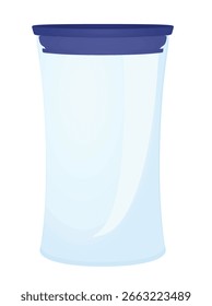 Recipiente de vidro vazio. ilustração vetorial	