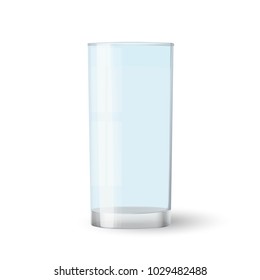 empty glass cup isolated vector