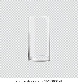 empty glass cup isolated vector