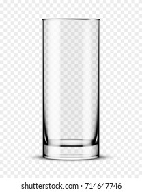 Empty Glass Cup Isolated Vector