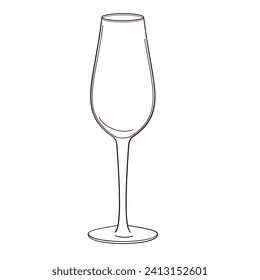 leeres Glas für Wüstenwein	